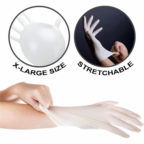 Safeguard latex powder-free gloves X-Large durable design for busy shifts.