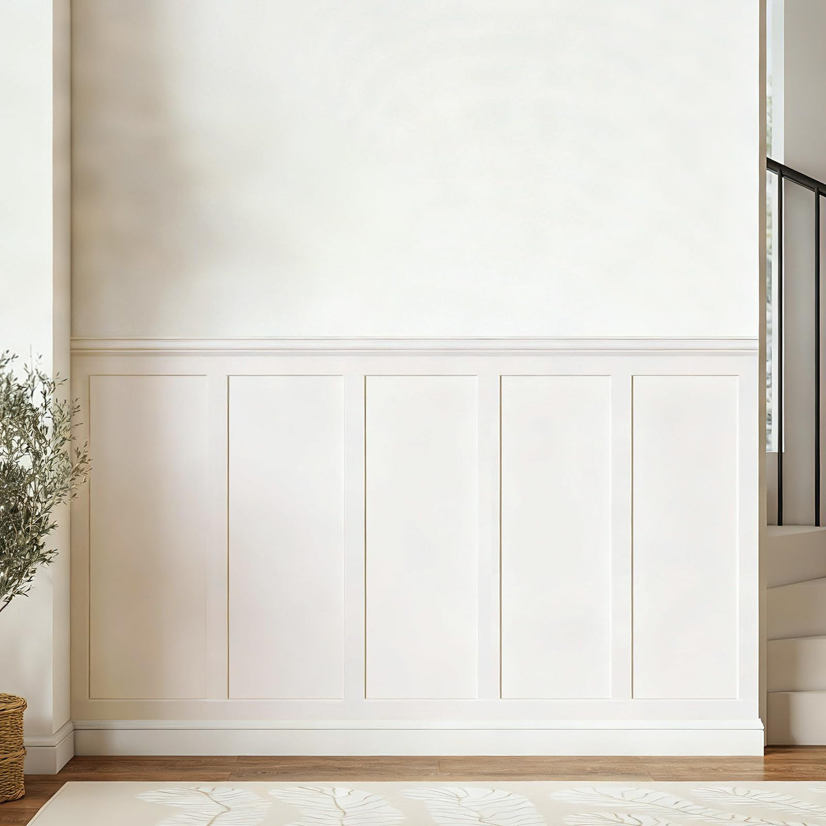 SAFERRYHOME board and batten kit shows coverage for a quick wall upgrade