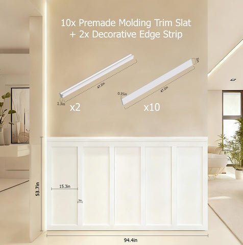 SAFERRYHOME board and batten kit with pre-cut slats enables easy DIY installation