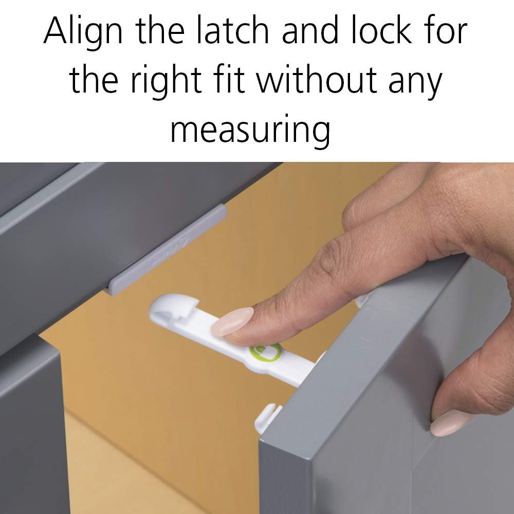 Safety 1st Adhesive Cabinet Latch disengage feature allows periodic non-use.