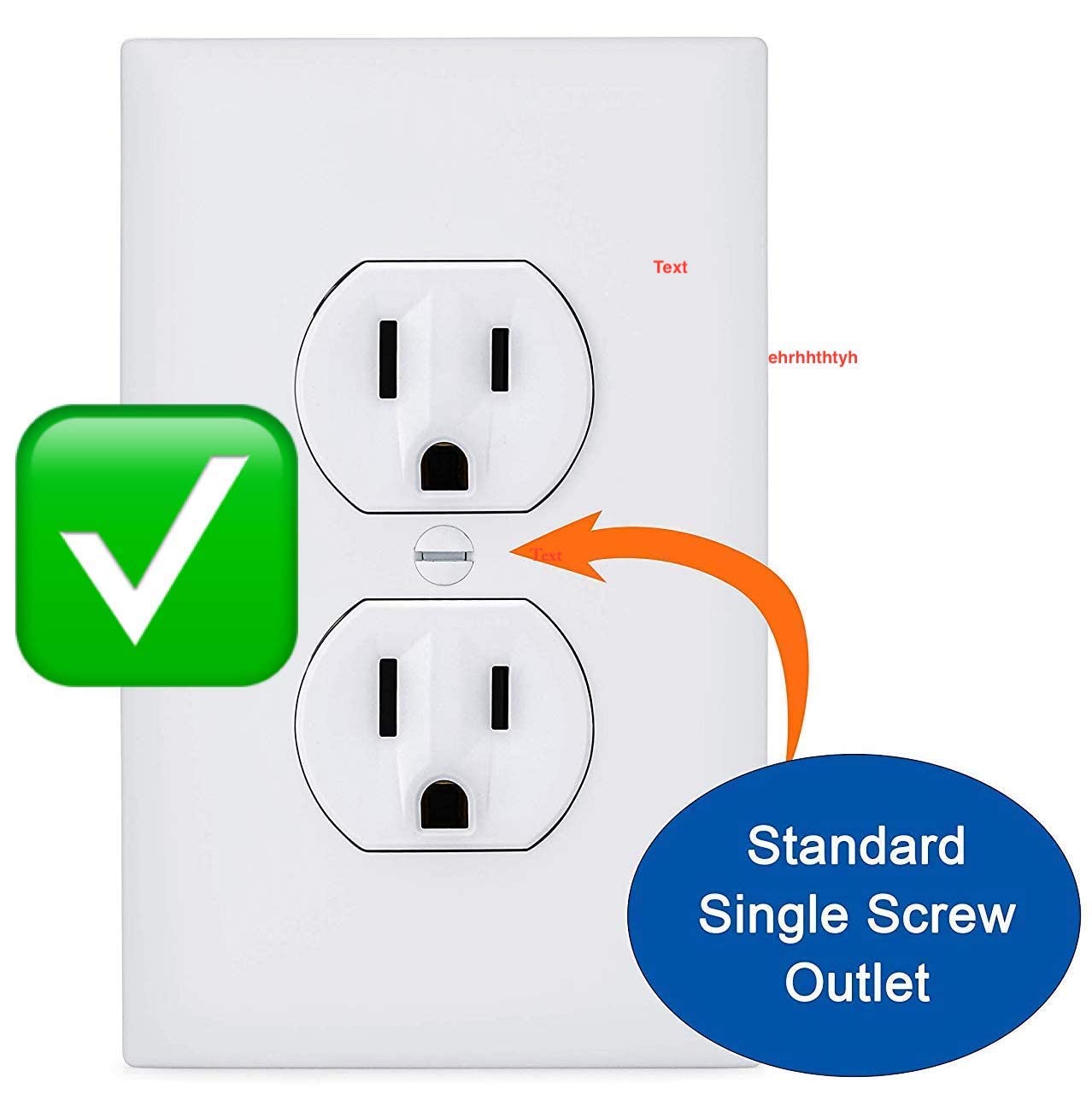 Safety Innovations six-pack of white center-screw outlet covers for multiple rooms.