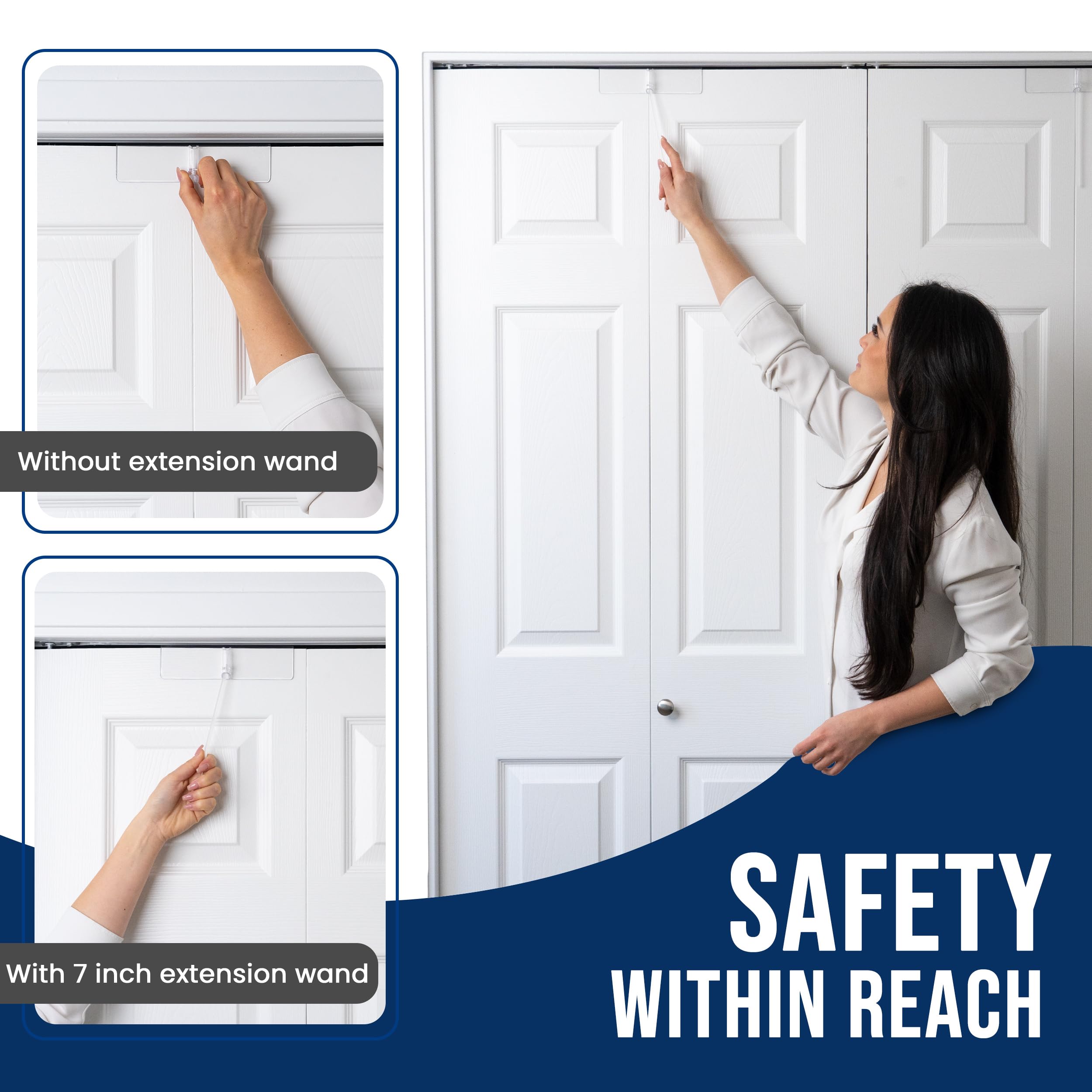 Adjustable fit for Safety Innovations lock covers doors from 1 1/8 to 1 3/8 inches.