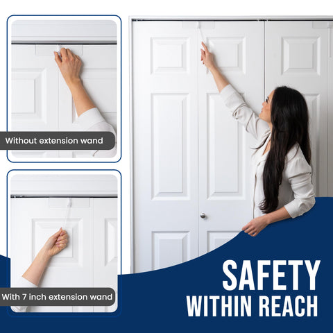 Adjustable fit for Safety Innovations lock covers doors from 1 1/8 to 1 3/8 inches.