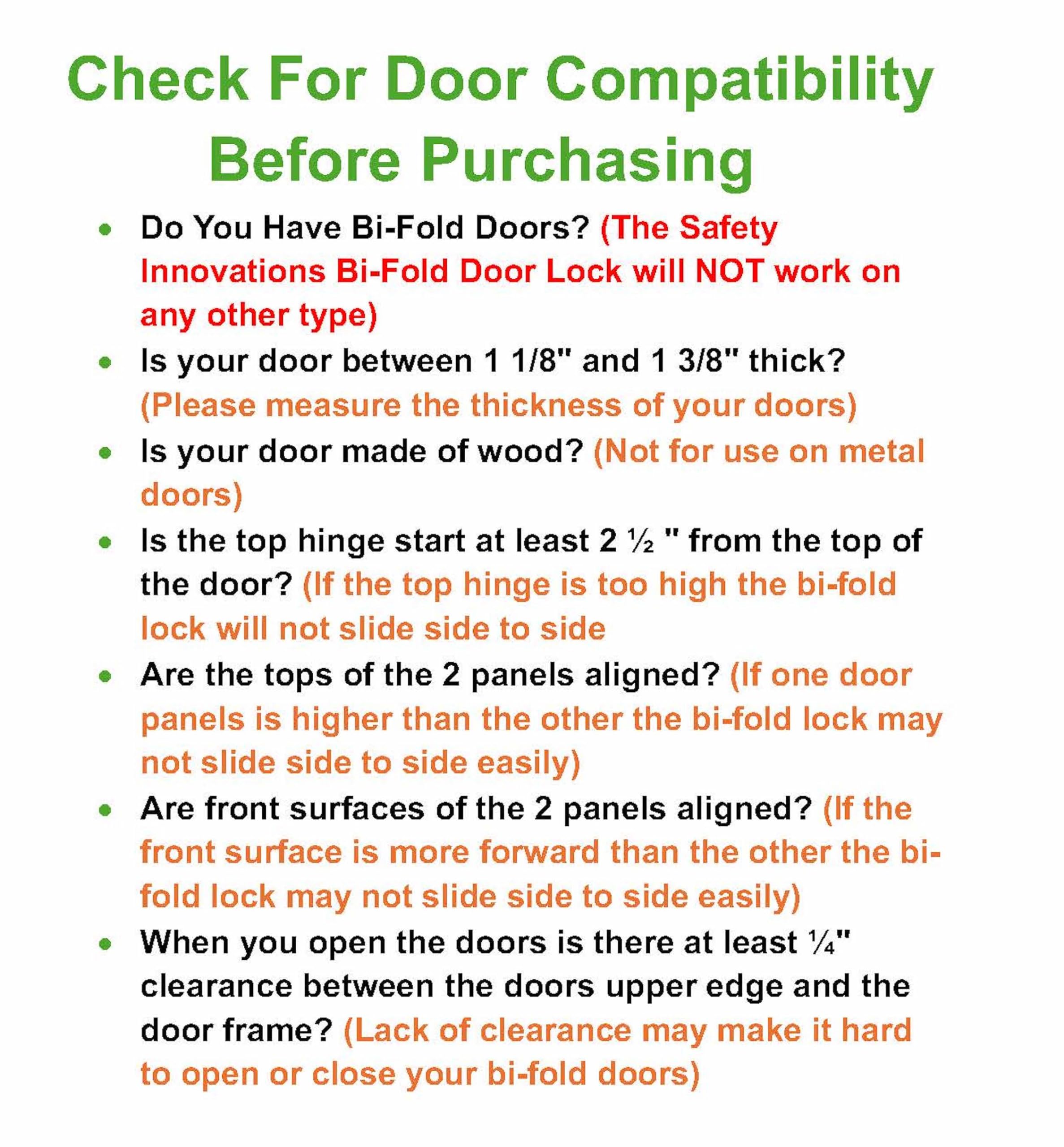 Discreet Safety Innovations door lock protects storage spaces without visible hardware.