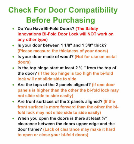 Discreet Safety Innovations door lock protects storage spaces without visible hardware.