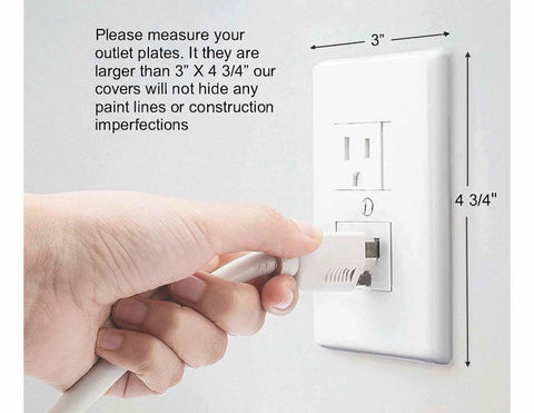 Safety Innovations installation-ready outlet cover requiring only a screwdriver.