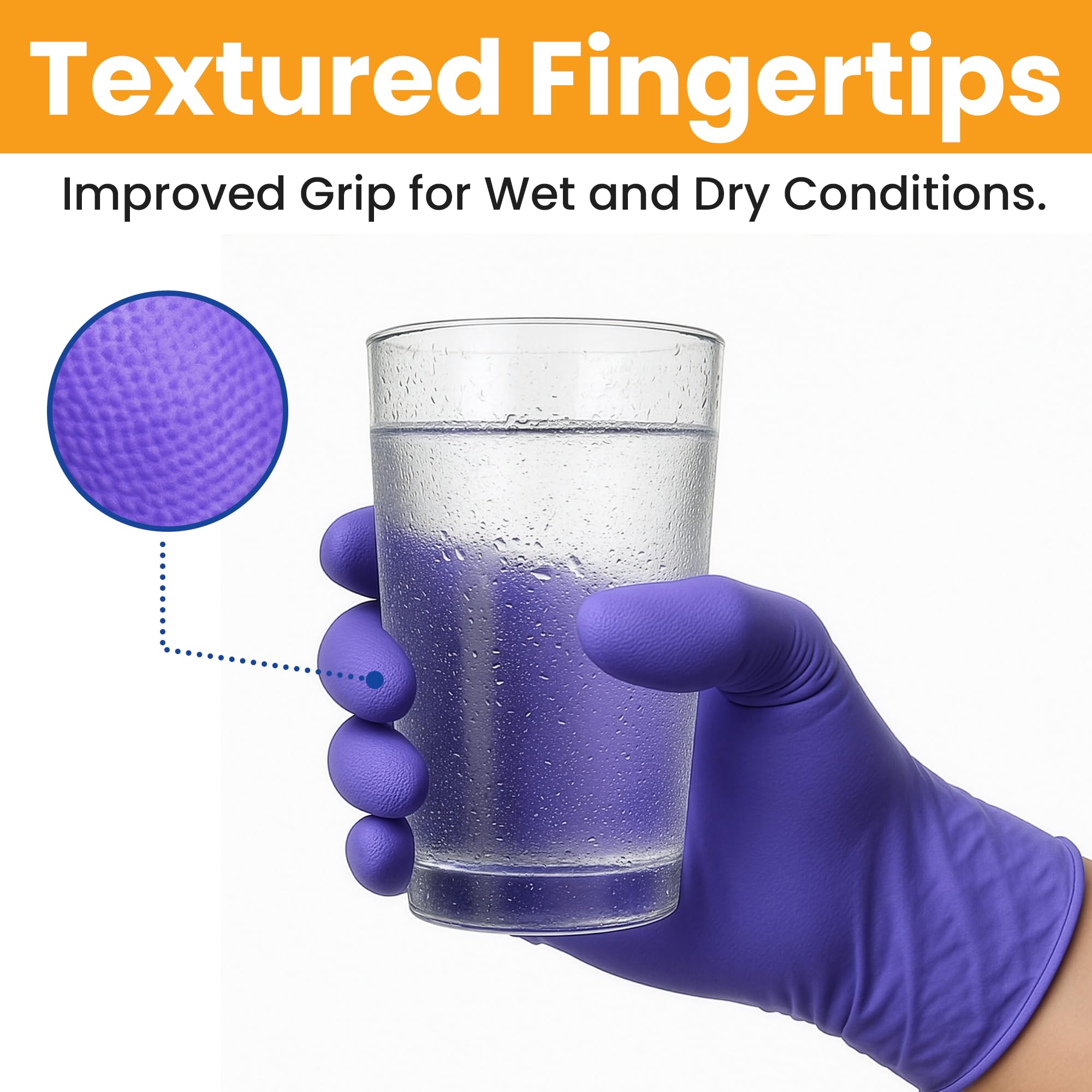 SAFEWAY heavy-duty nitrile gloves resist tears and punctures.