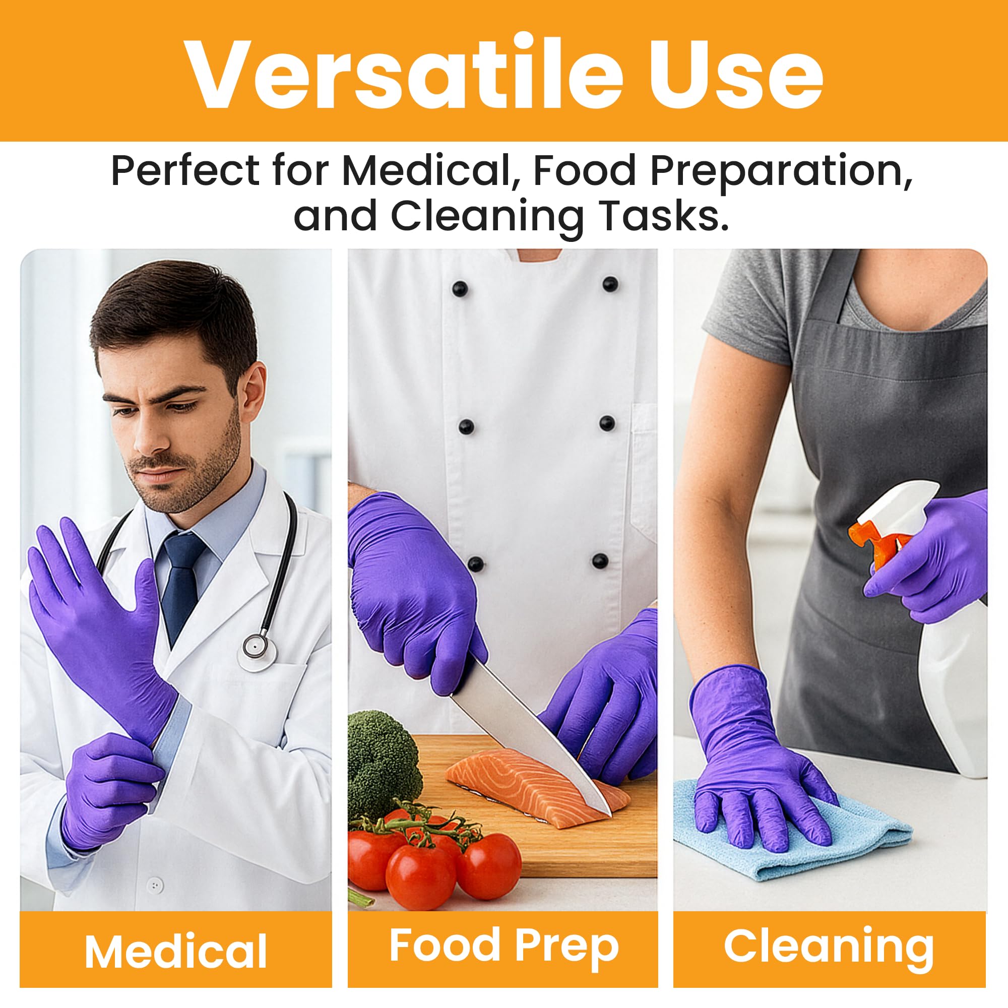 SAFEWAY nitrile gloves powder-free design minimizes residue during work.