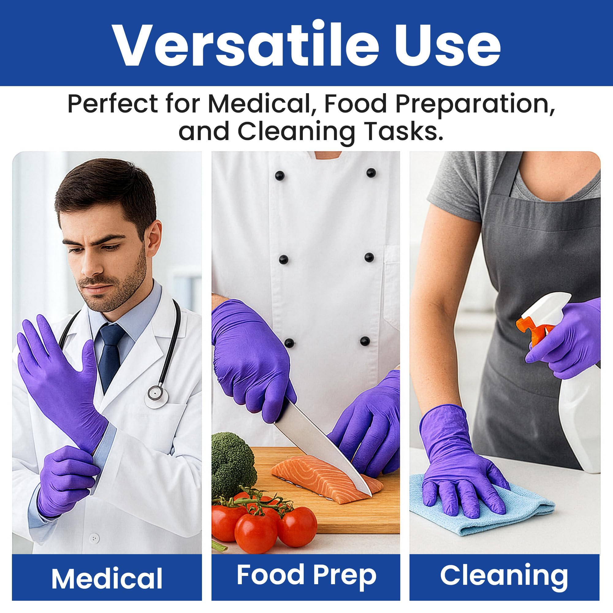 SAFEWAY powder-free nitrile gloves for clean, comfortable wear