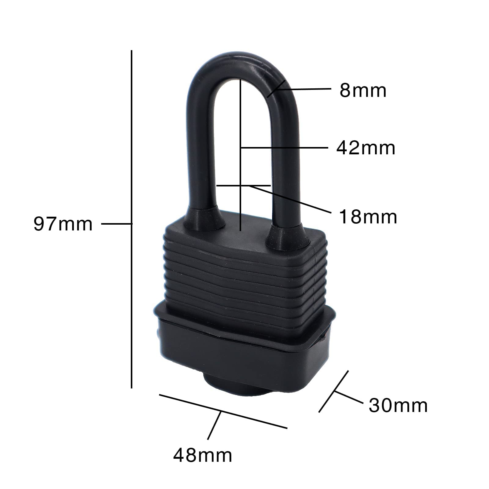 SafiSwords weatherproof padlock designed for outdoor use in harsh weather