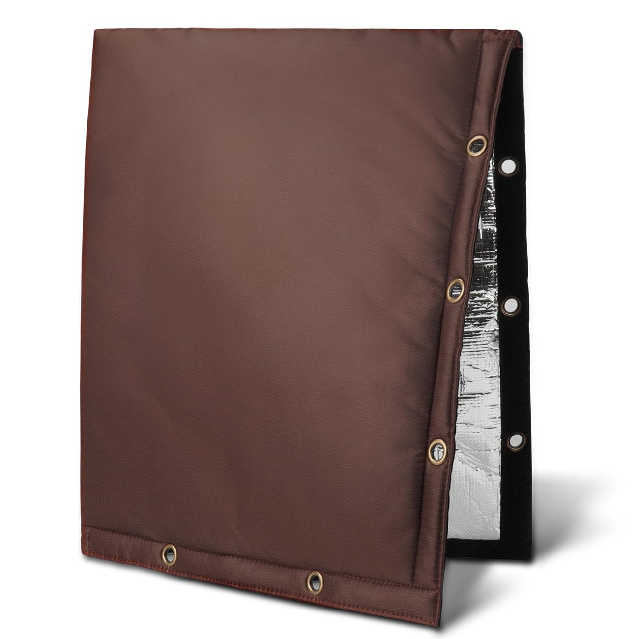Safoner backflow insulation cover front view, protects outdoor pipes from freezing.