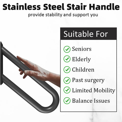 Sahans 1-2 step stair railing helps users stay stable while ascending