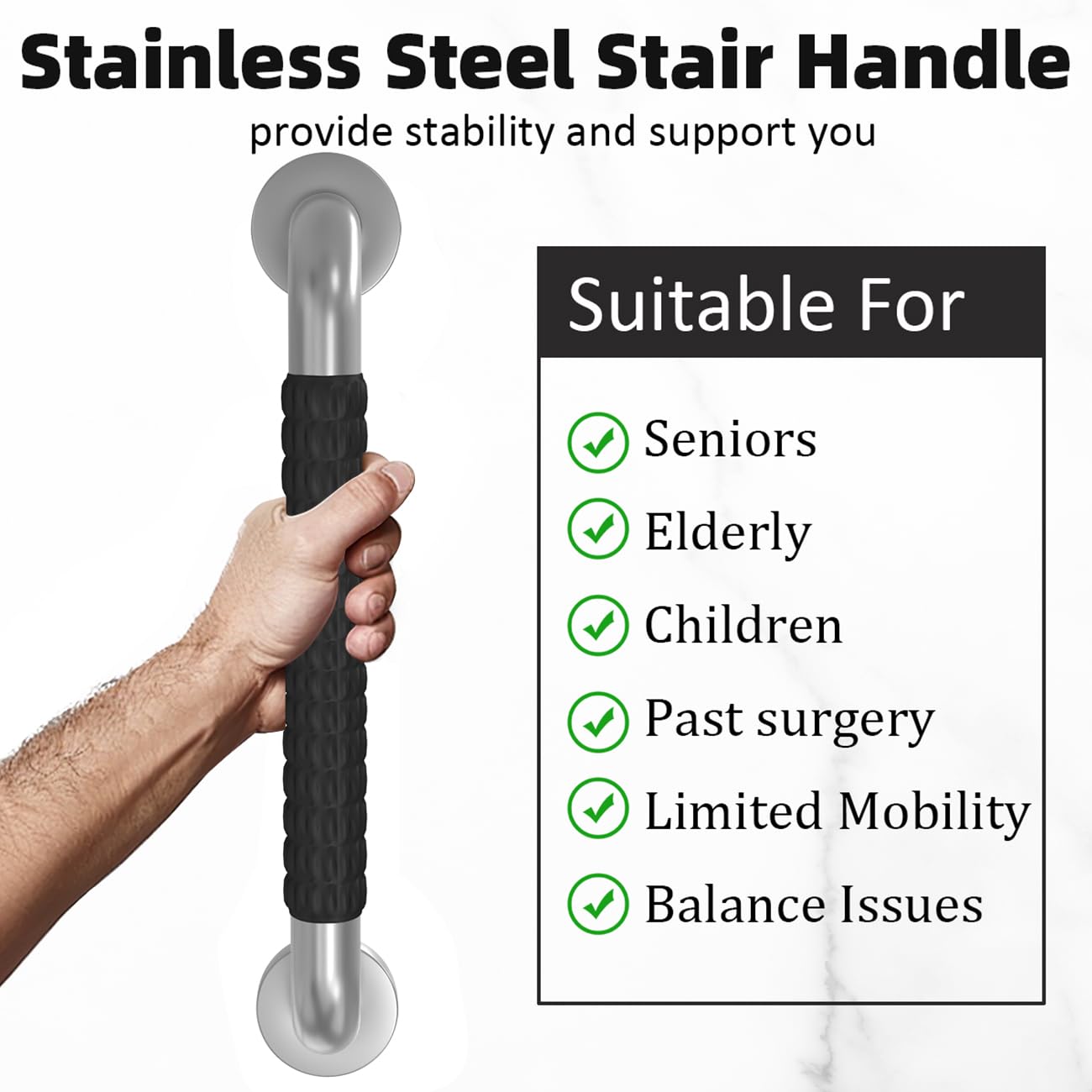 Sahans indoor-outdoor handrail on stairs and decks for versatile safety