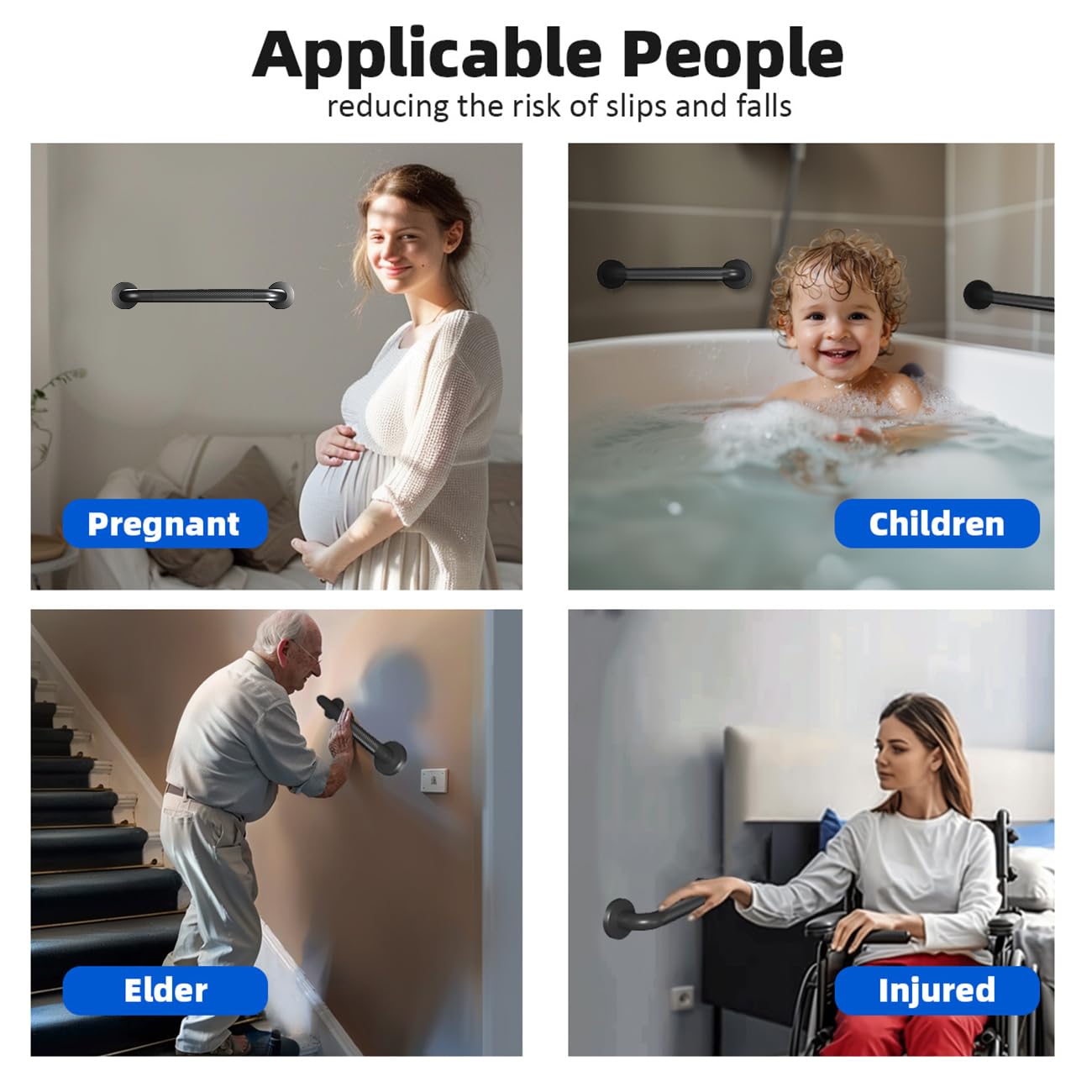 Sahans indoor stair grab bar supports balance and ease of movement.
