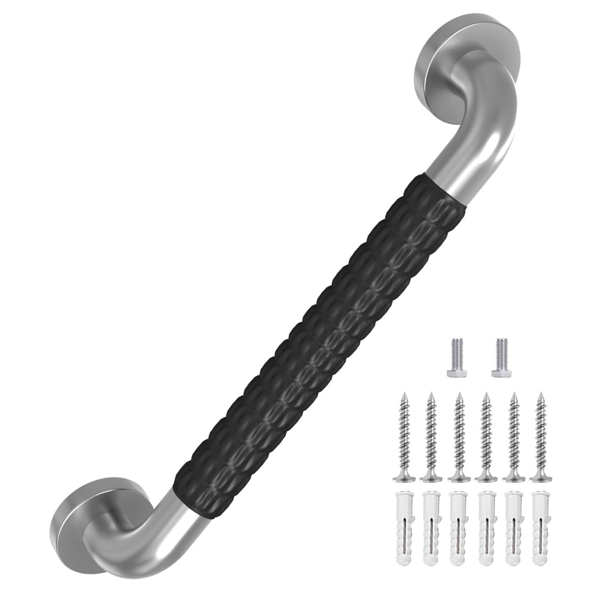 Sahans metal industrial stair grab wall handrail with rubber grip for secure stair support