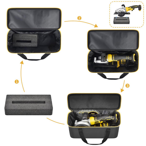 SAIKA durable outer shell protects tools from moisture and dust