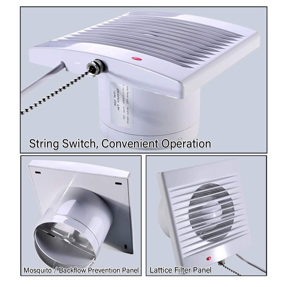 SAILFLO 4in exhaust fan side view highlighting quiet operation