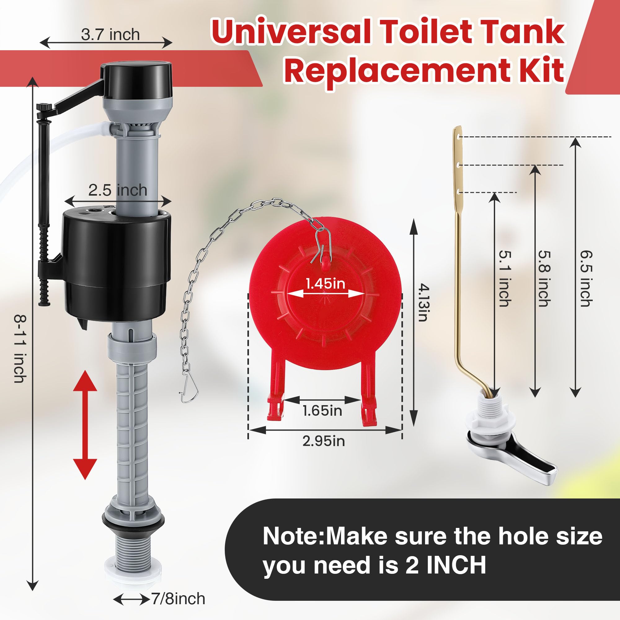 Saillong 2-inch flapper seal delivers durable, leak-proof performance.