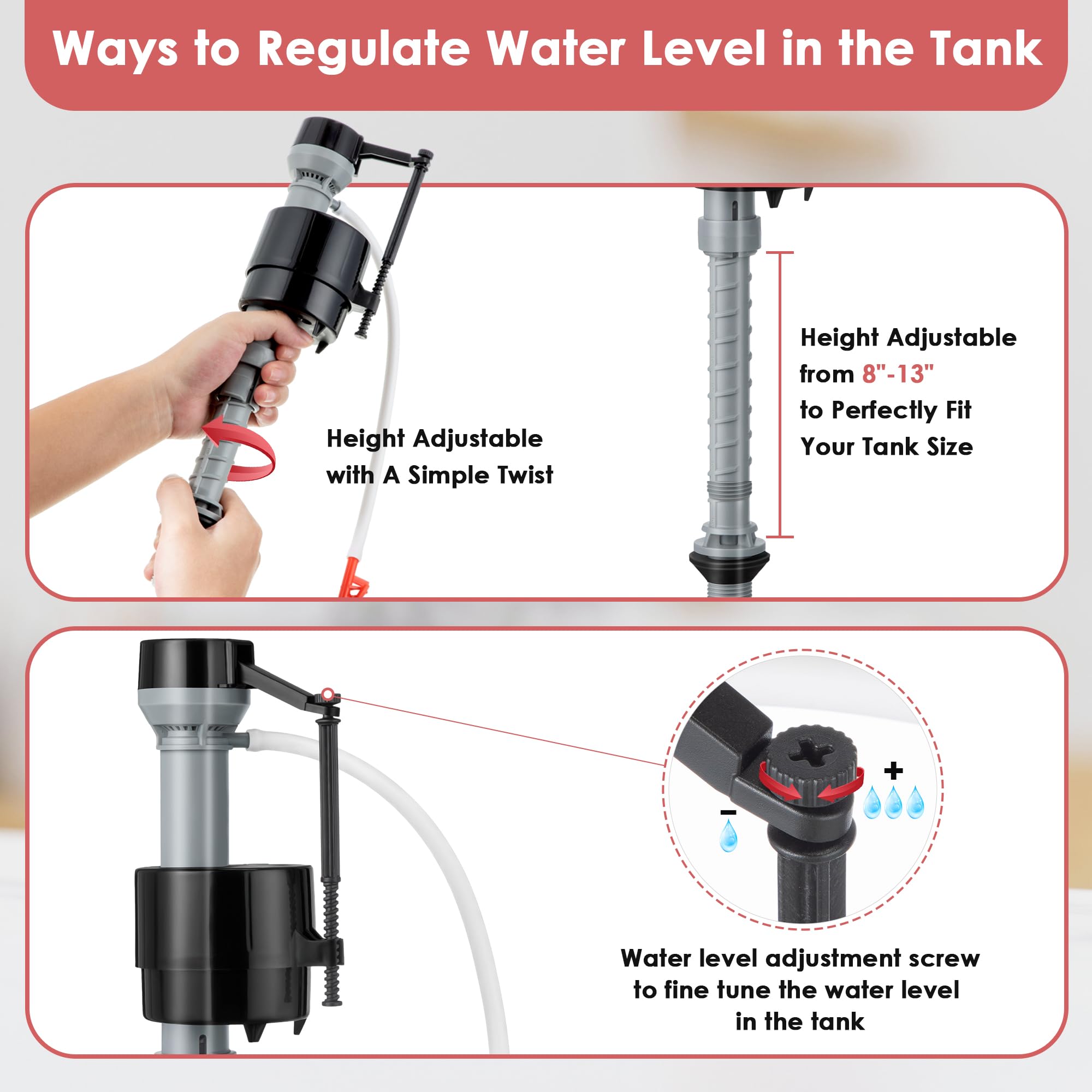 Saillong DIY install toilet kit demonstrates quick, painless replacement in about ten minutes