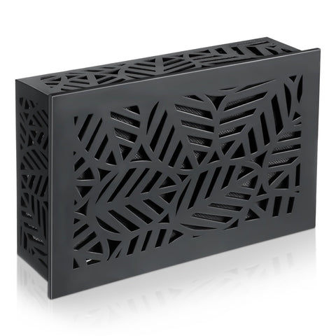 Saillong doorbell chime cover box front view in black showing sturdy wooden design