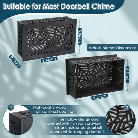 Saillong doorbell chime cover box side view highlighting wall mounting