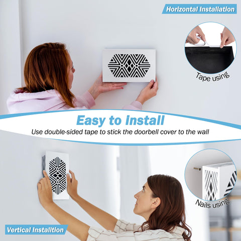 Saillong doorbell cover with clear size guide ensures universal fit.