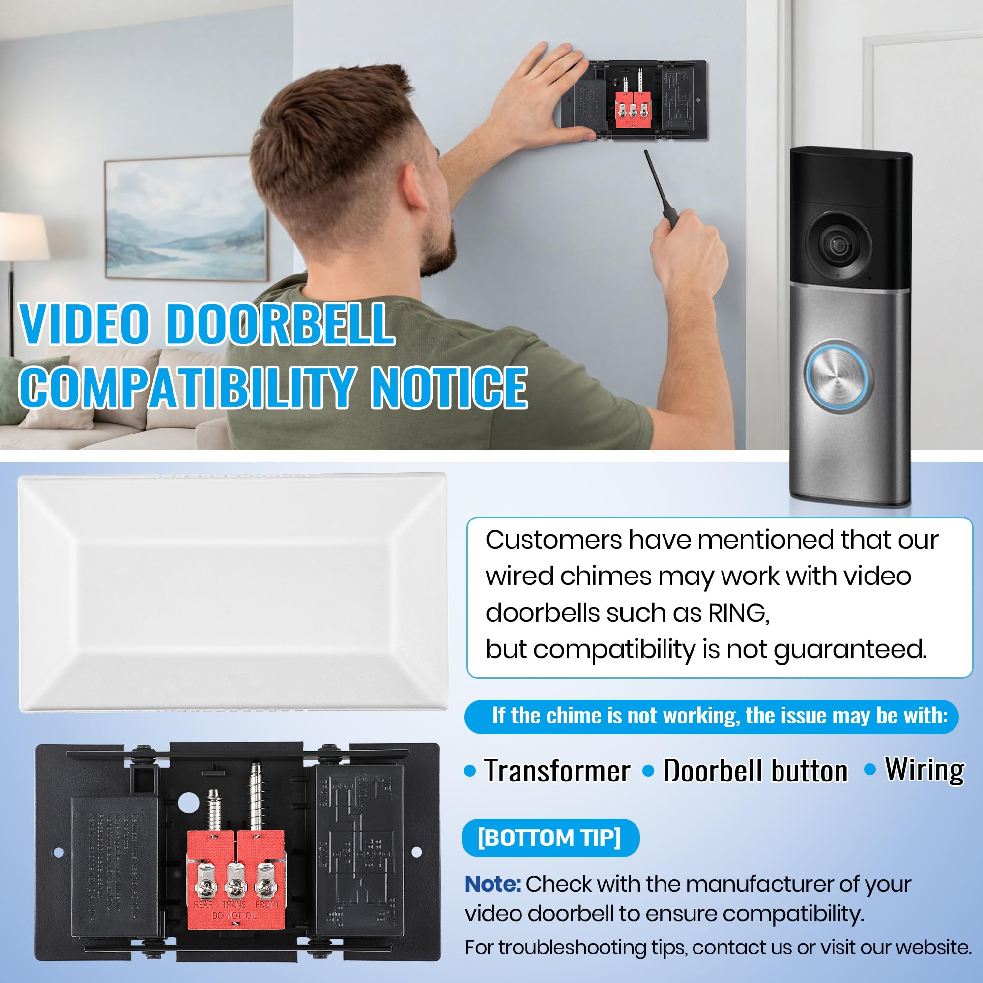 Saillong mount-screws included for simple quick installation.