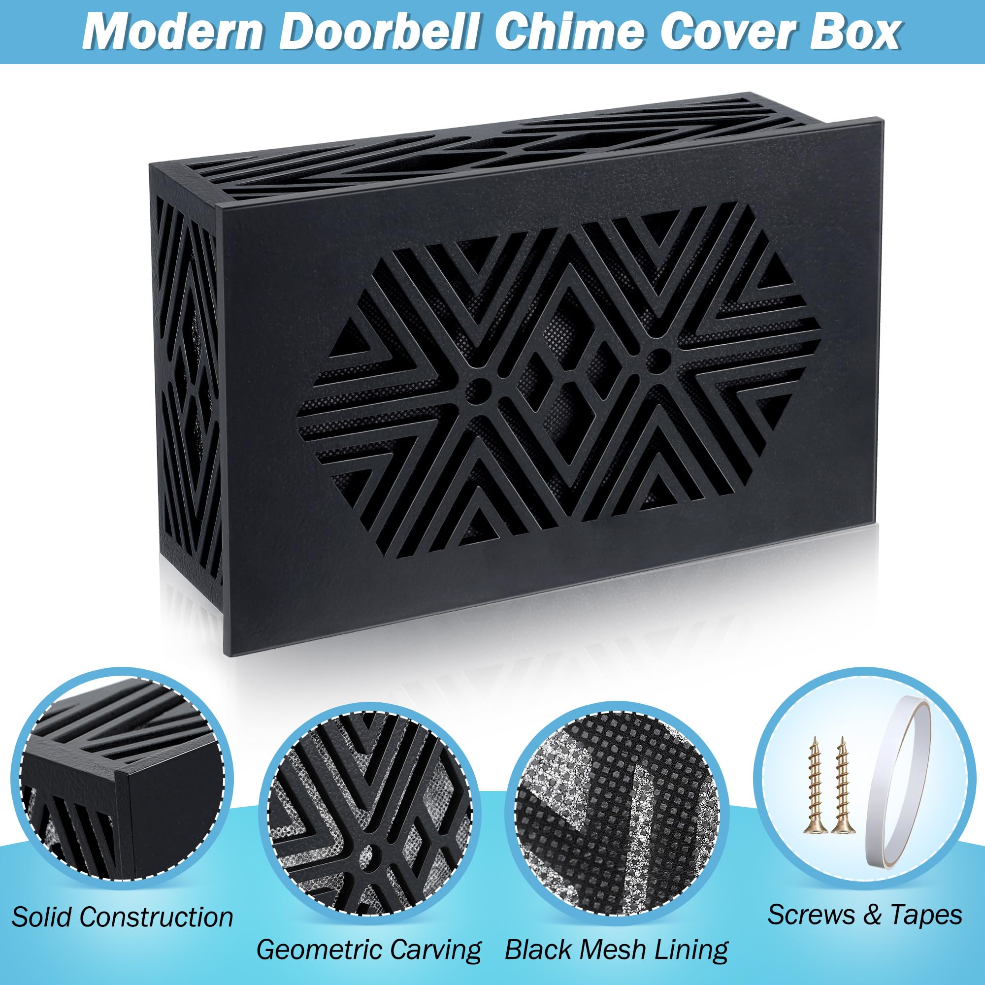 Saillong easy-install cover with included adhesive tape for tool-free wall mounting
