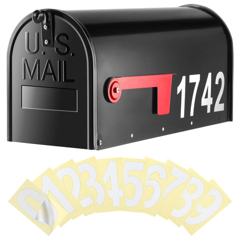 Saillong galvanized steel black mailbox front view demonstrates durable curbside performance.