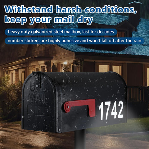 Saillong medium capacity mailbox holds magazines, letters, and small packages safely.