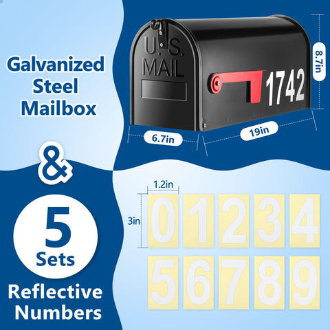 Saillong post mount mailbox assembly ready to install with pre-drilled mounting holes.