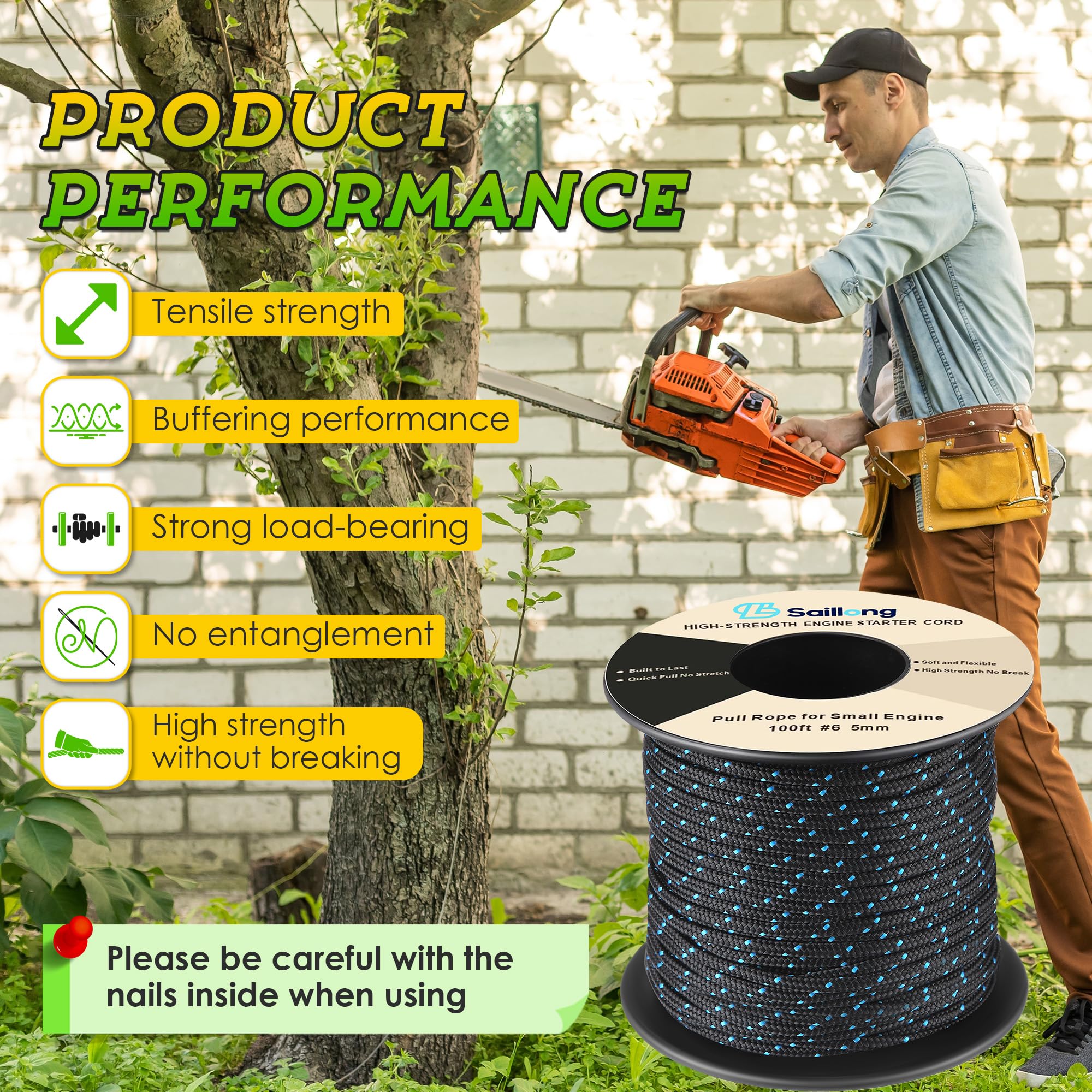 Saillong soft flexible rope maintains performance over time