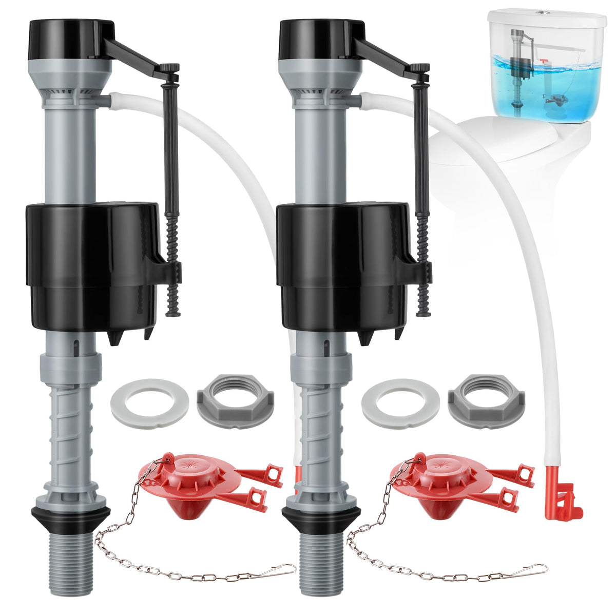 Saillong toilet float kit universal top view shows easy DIY upgrade potential
