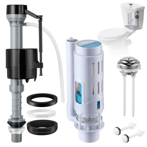 Saillong dual flush valve kit installed in a toilet tank for efficient flushing