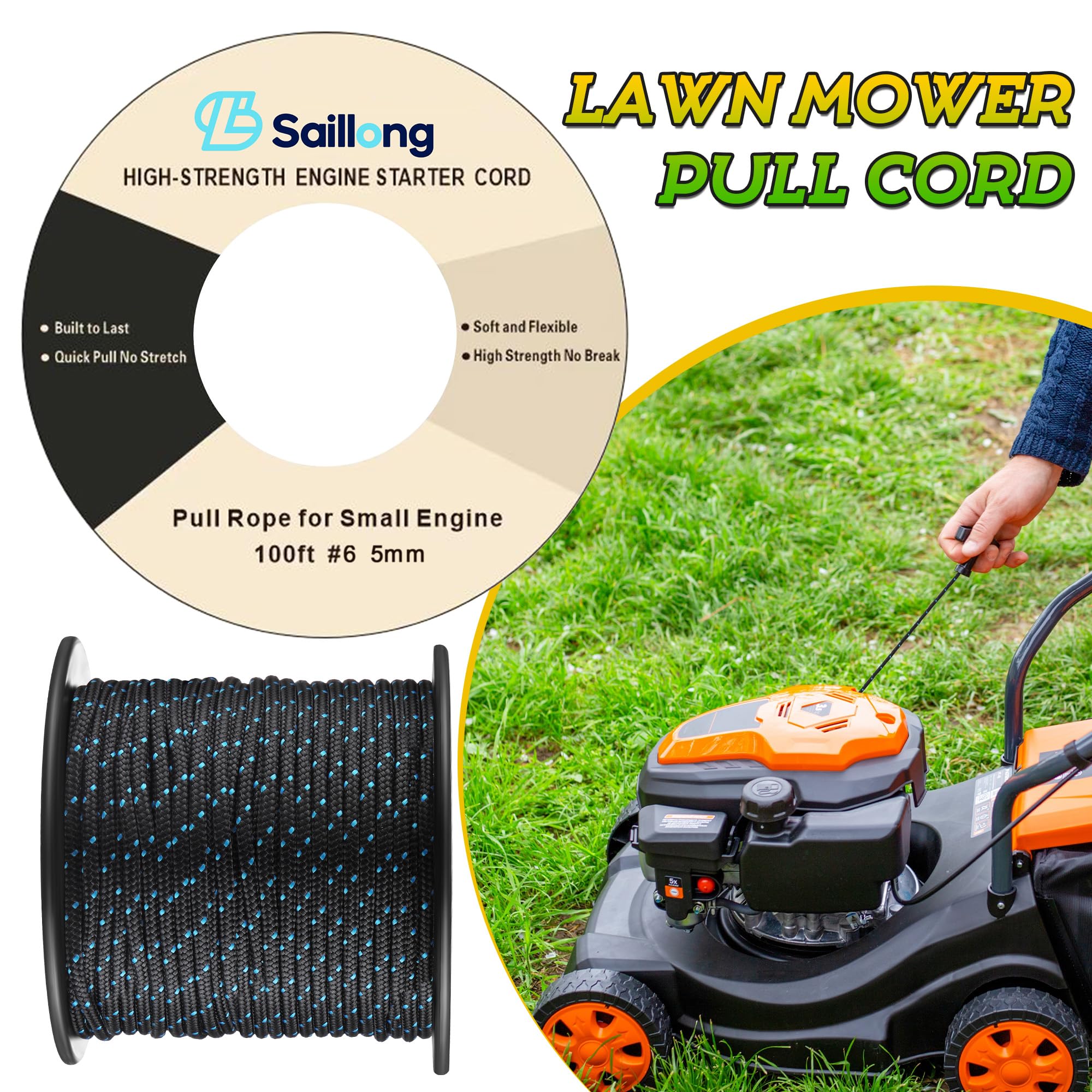 Saillong two starter handles provide easy grip and control