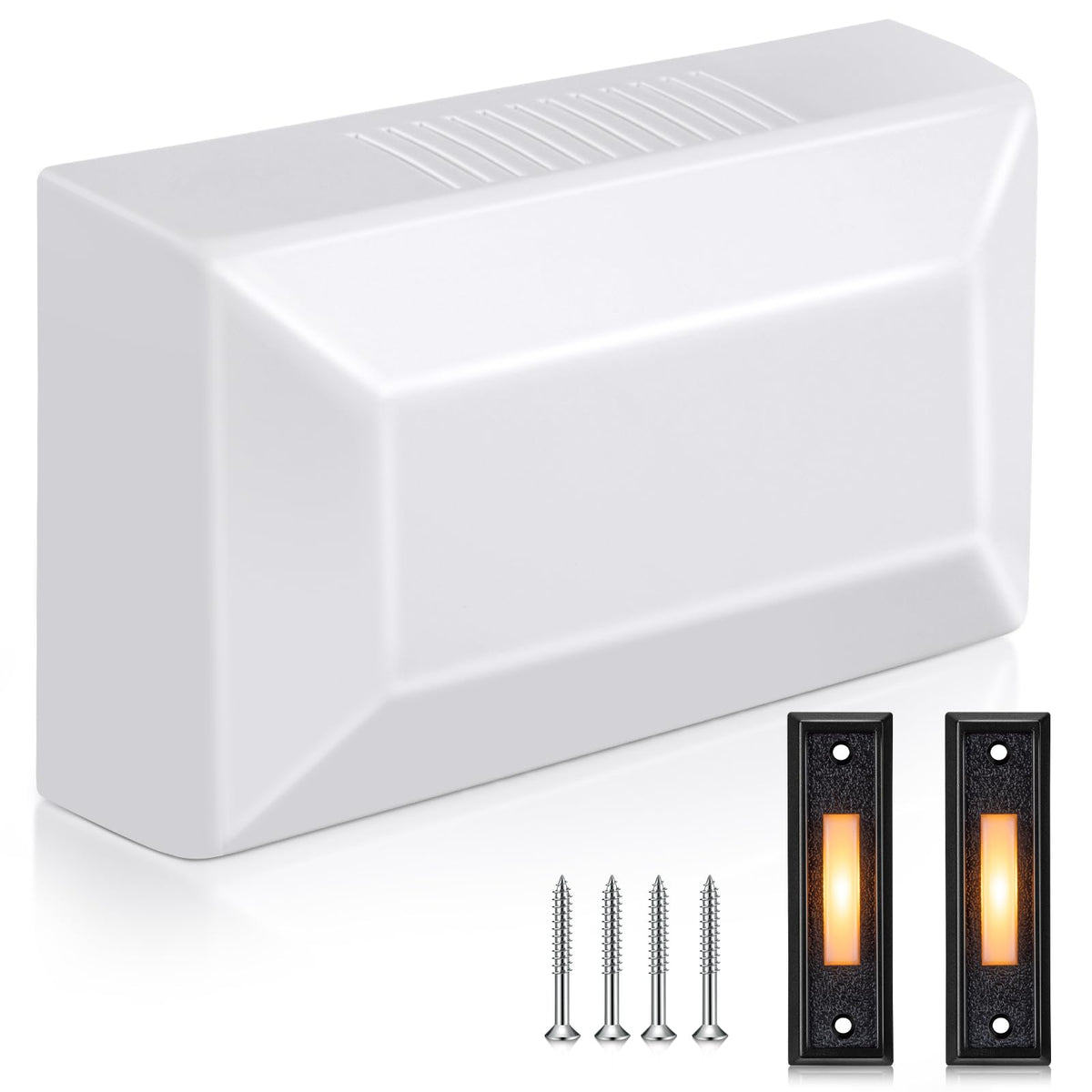Saillong wired doorbell chime kit with front and rear buttons for clear alerts.