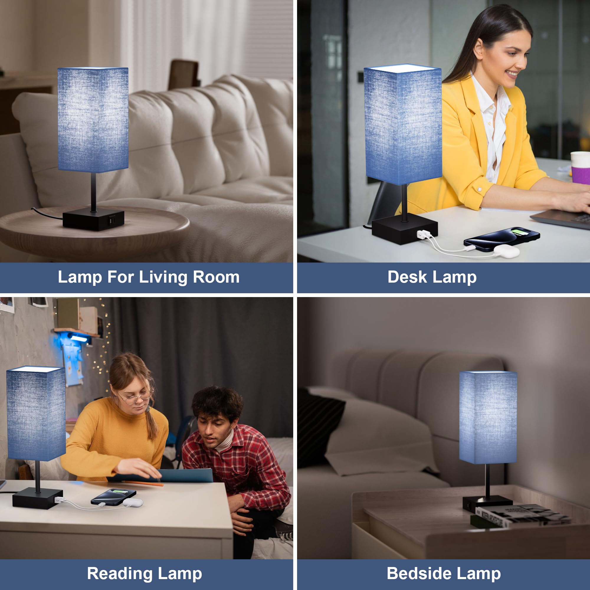 Modern Sailstar bedside lamp complements contemporary bedroom decor.