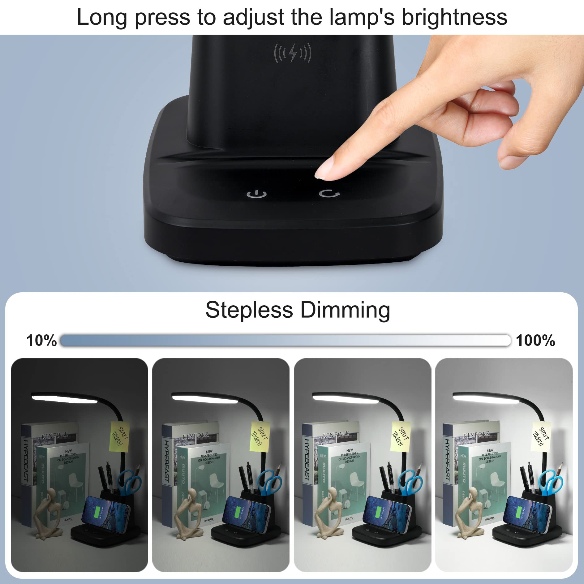 Sailstar Desk Lamp delivers up to 800 lumens for clear illumination