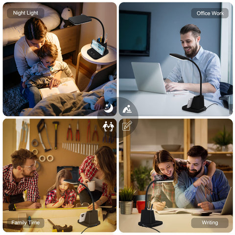Sailstar Desk Lamp adjustable-neck enables flexible positioning on crowded desks