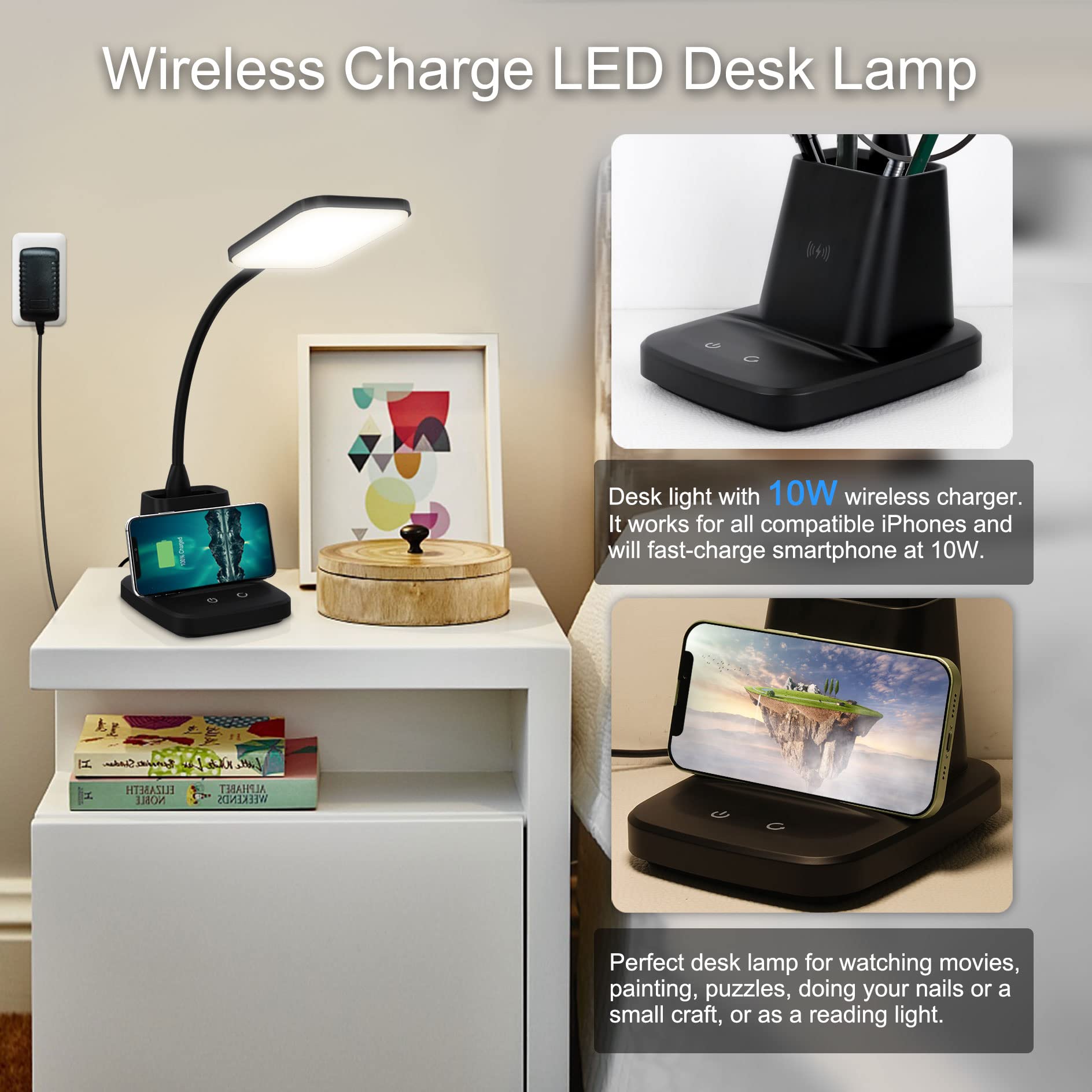 Sailstar Desk Lamp pen-holder demonstrates integrated storage for pens and small tools