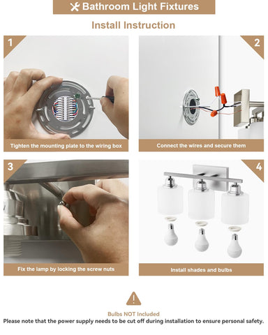 Sailstar vanity fixture compatible with dimmers and smart bulbs for customizable ambiance.