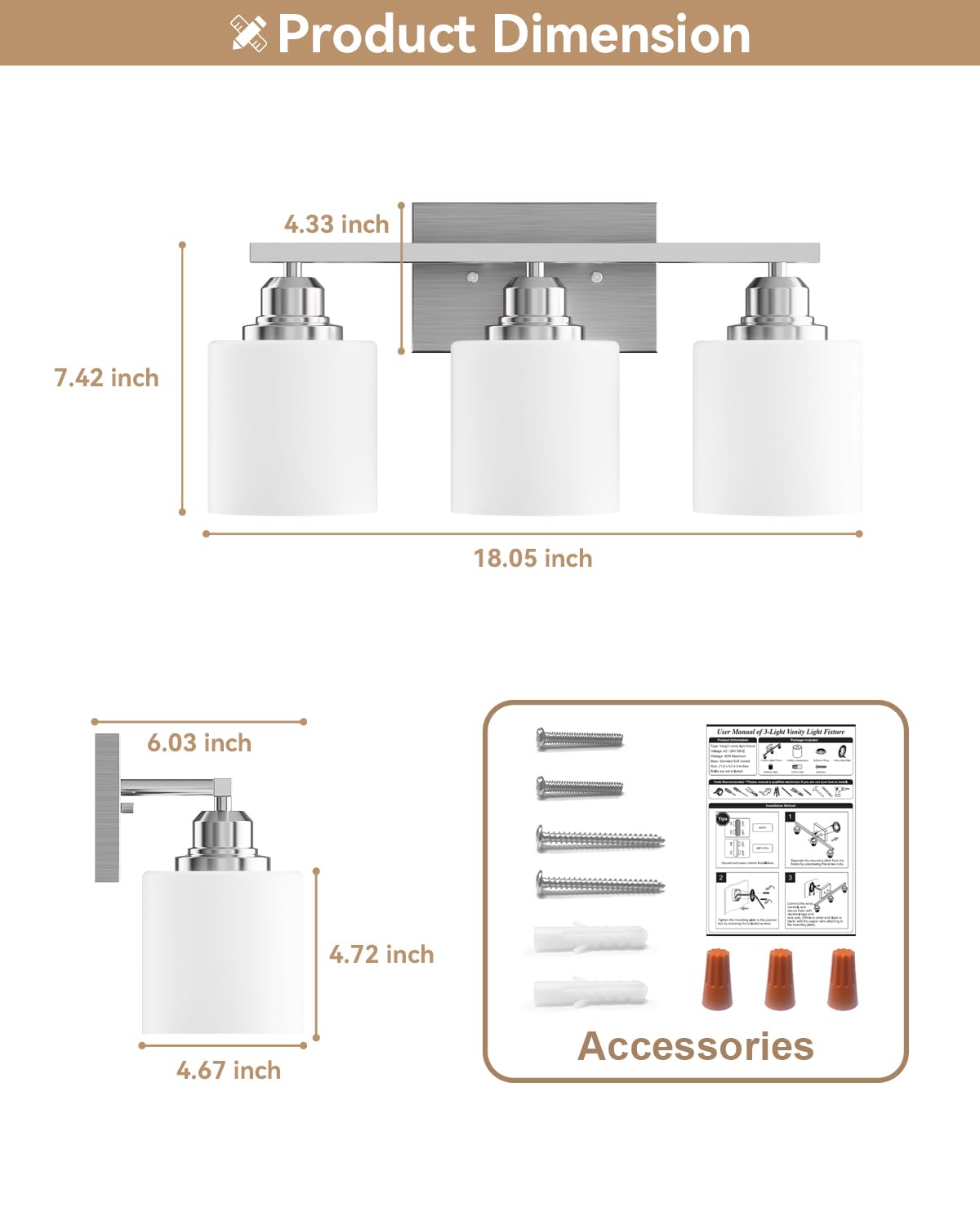Sailstar wall light is quick to install with basic electrical skills.