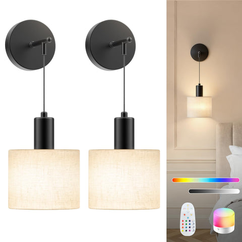 Saimand battery wall sconce 2-pack provides wireless ambiance upgrade for any room.