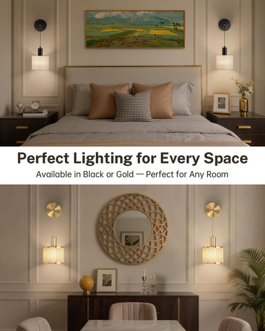 Saimand candle-style golden frame adds classic elegance to modern decor.