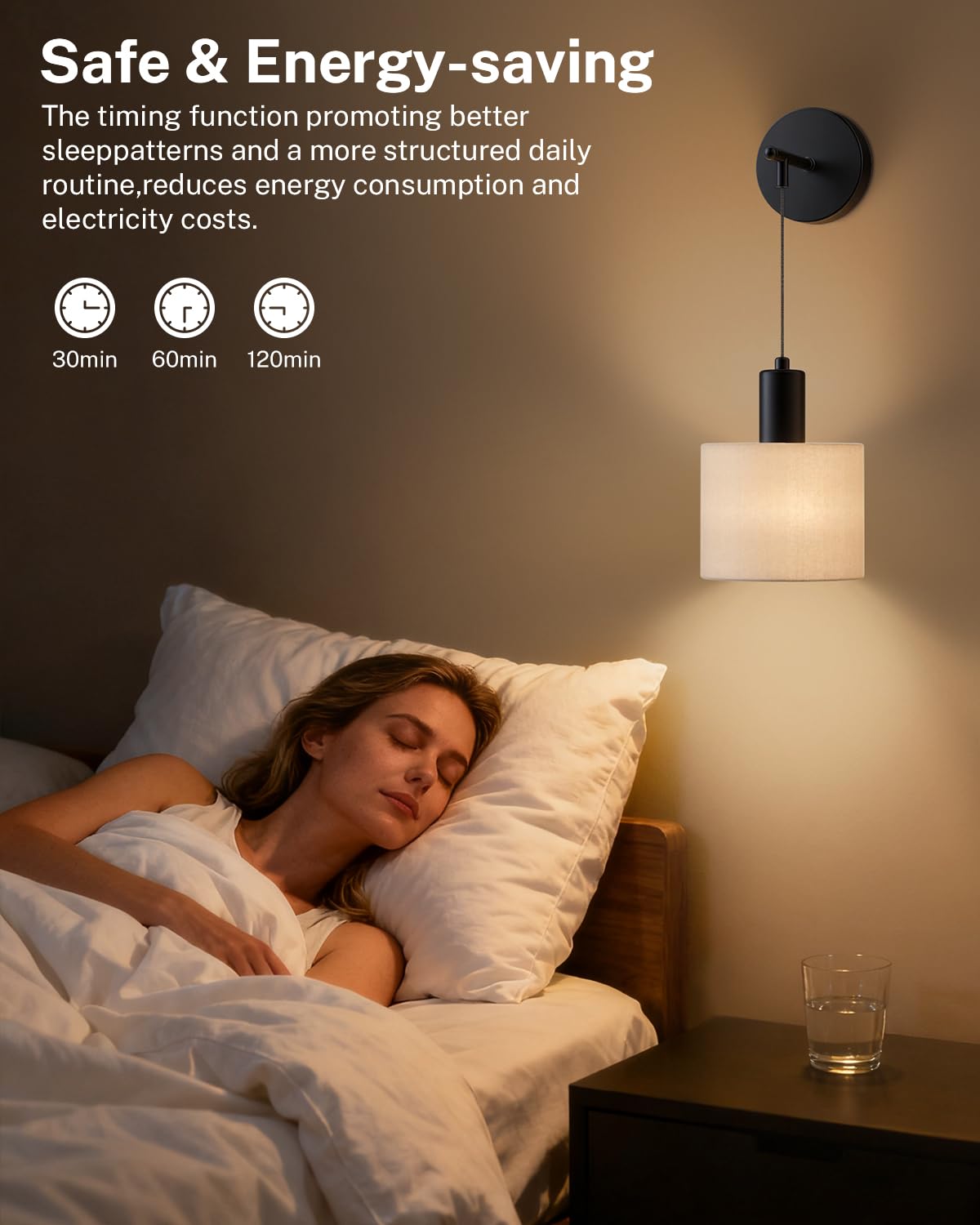 Saimand color temperature options from warm to cool for any time of day.