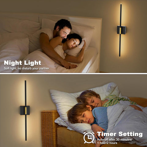 SAIMAND wall sconce with 360-degree rotation for versatile lighting angles.