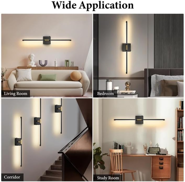 SAIMAND modern black finish wall sconce adds stylish, durable decor.