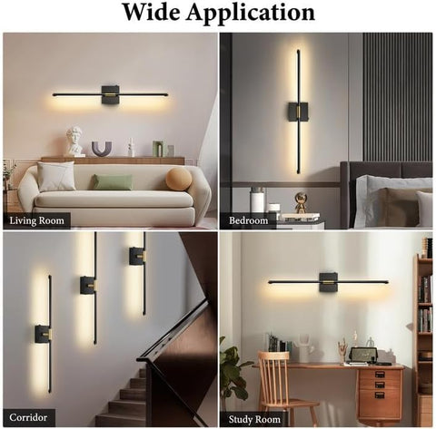 SAIMAND modern black finish wall sconce adds stylish, durable decor.