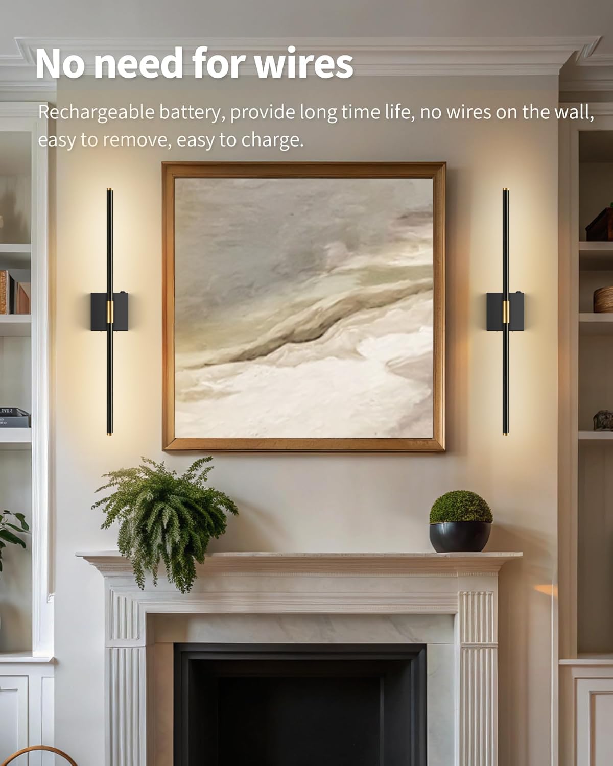 SAIMAND wall sconce remote-control for easy brightness adjustments.