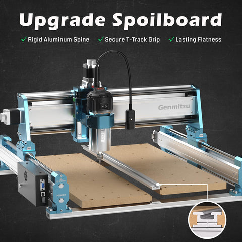 SainSmart Genmitsu 4040-PRO MAX 710W router delivers powerful engraving and cutting.